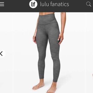 Lululemon Align High Rise Pant 25" Sz 4 Mini Heathered Herringbone Black White